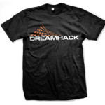 Svart t-shirt med Dreamhacks logotyp.