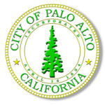 Palo Altos stadsvapen med den höga tallen som staden är uppkallad efter.