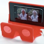 Den stereoskopiska betraktningsapparaten Owl, röd, visar bildpar på Brian May.