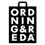 Företaget Ordning & Redas logotyp, skrivet ORD NIN G&R EDA.